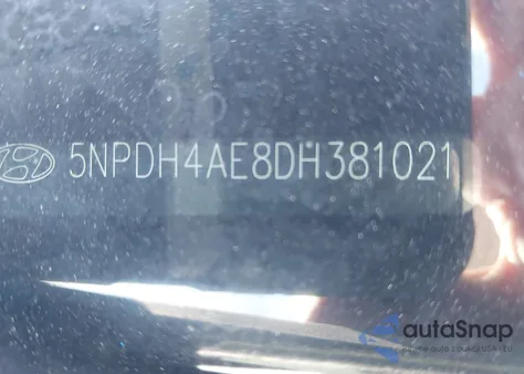 2013 Hyundai Elantra Gls z USA, uszkodzony, nr VIN 5NPDH4AE8DH381021